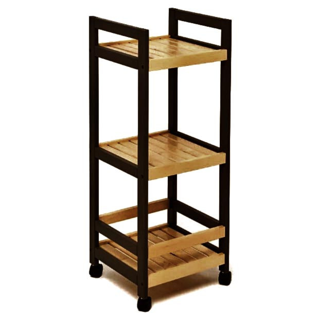 Етажерка для ванної на коліщатах "Морона" венге-сієна Миколаїв - фото 1