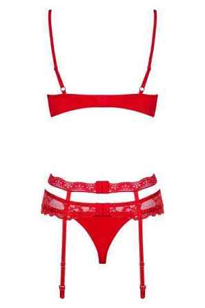 Комплект Obsessive Heartina 3 pcs set L/XL красный Sex Aura Киев