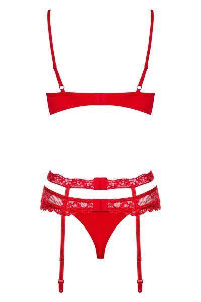 Комплект Obsessive Heartina 3 pcs set L/XL красный Sex Aura Киев - изображение 4