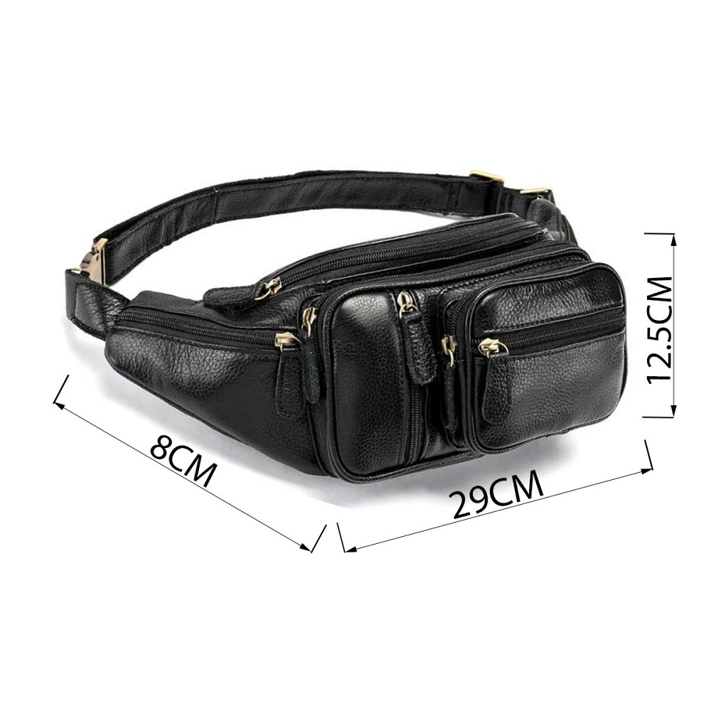 Поясная cумка мужская Vintage 14817 Черная Киев - изображение 4