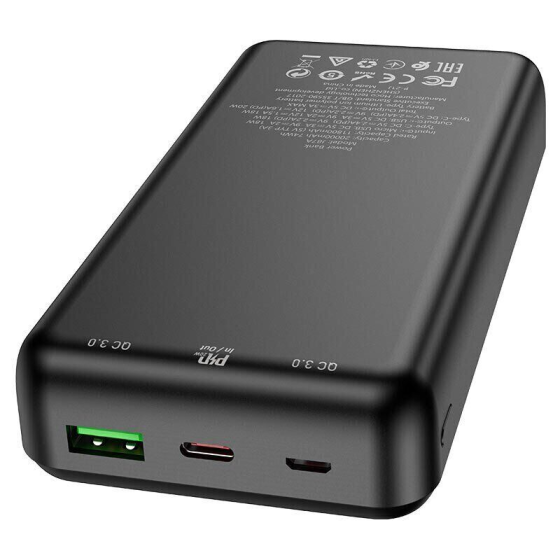 Універсальна мобільна батарея Hoco J87A 20000mAh Tacker PD20W+QC3.0 (Чорна) Вінниця