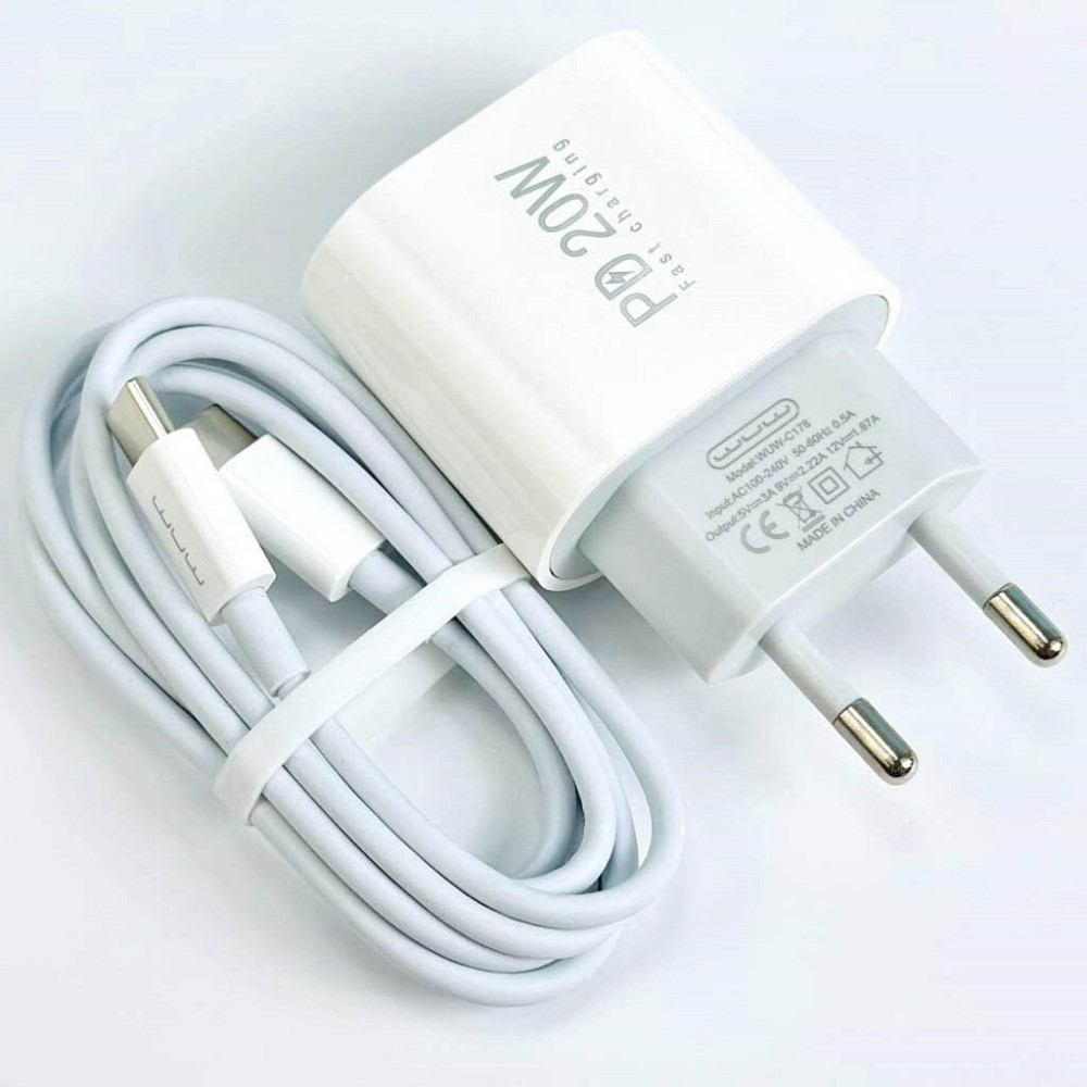 Зарядний пристрій USB-C блок живлення 20W з кабелем Type-C Type-C Вінниця - фото 4