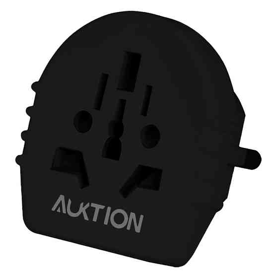 Універсальний перехід Aukion з US/UK/AU на євро (EU) вилку v2 (Чорний, 16А) Миколаїв