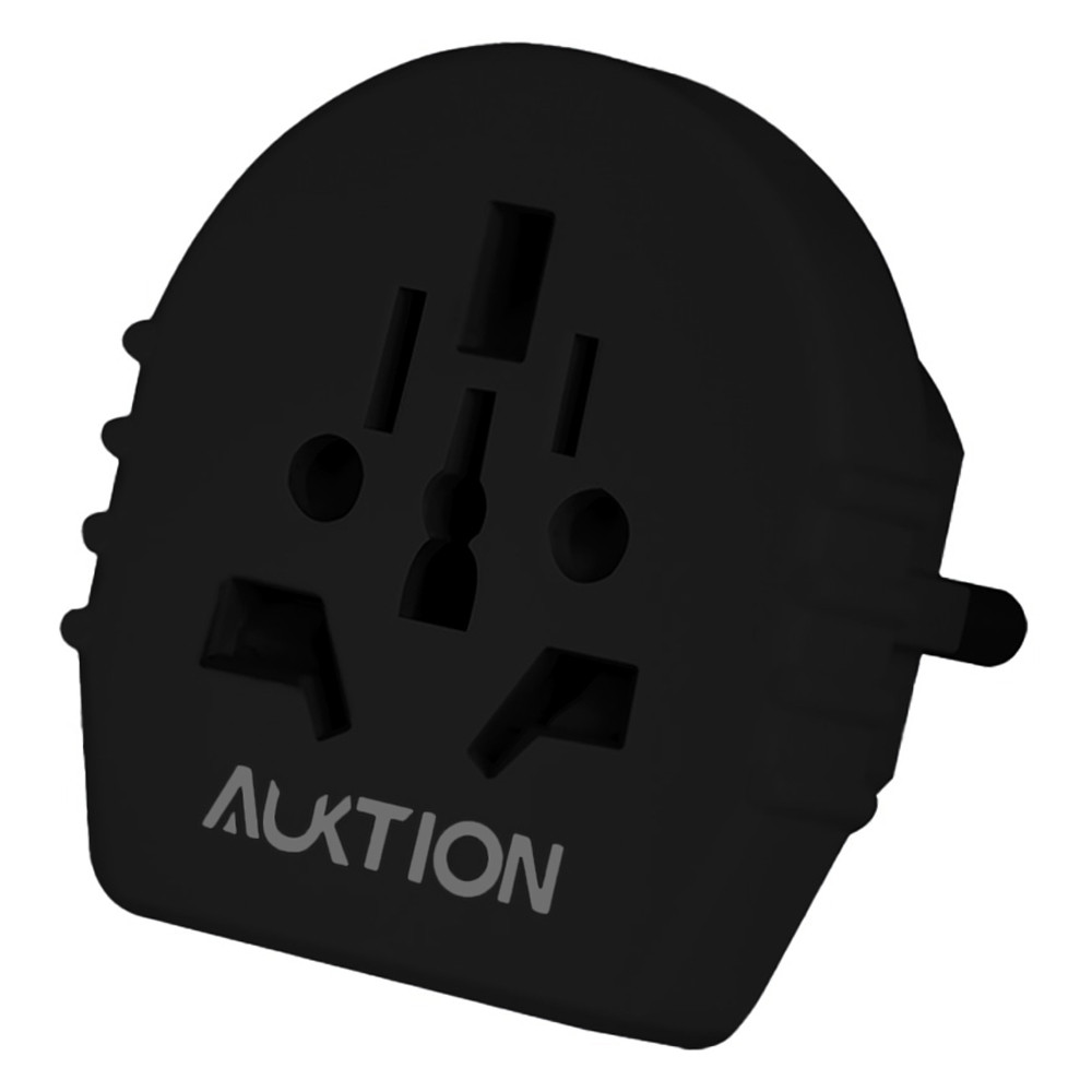 Універсальний перехід Aukion з US/UK/AU на євро (EU) вилку v2 (Чорний, 16А) Миколаїв - фото 1