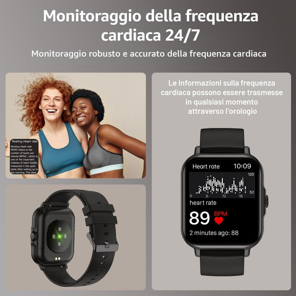 Смарт годинник ASWEE KM13 PRO Black для чоловіків і жінок з телефонними дзвінками. Екран 1,83 дюйма, сумісний з Android та iOS Київ - фото 3