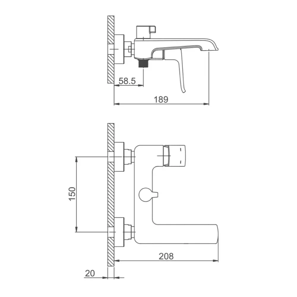 Змішувач для ванни з душовим гарнітуром GAPPO Aventador G3250 чорний Київ - фото 9