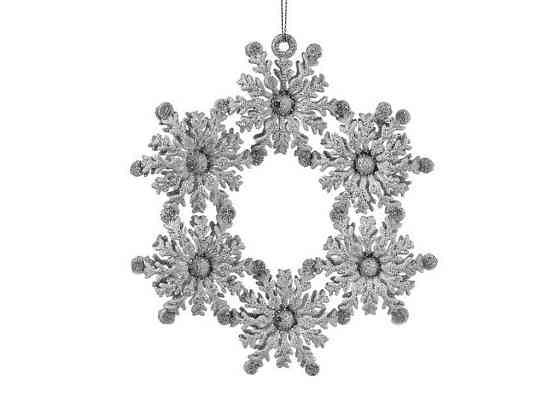 Фигурка-подвеска новогодняя Snowflake R96209 ТМ STENSON Киев