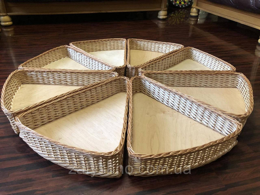 Плетеные лотки треугольные  круг из лозы Киев - изображение 7