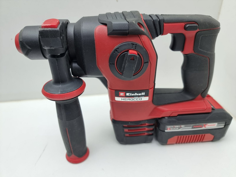 Перфоратор акумуляторний безщітковий Einhell HEROCCO 18/20 комплект перфораток, 1 акумулятор, зарядка (товар вживаний) Луцьк - фото 3