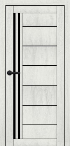 Двері міжкімнатні Порталіно PL-14 санома платинум чорне скло Київ - фото 1