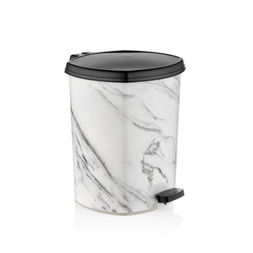 Відро для сміття 11л з малюнком білий мармур Decor ELIF Житомир