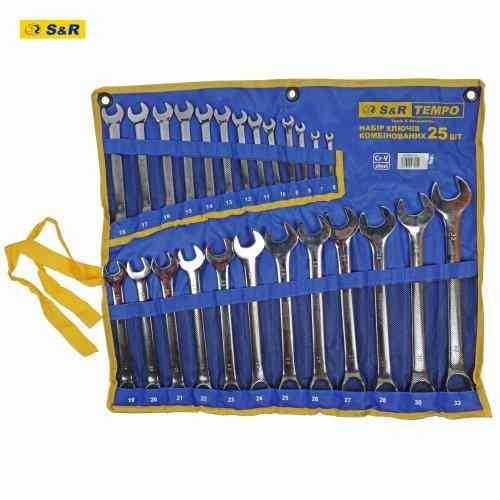 Набір ключів S&R Tempo 25 шт у тканинному чохлі Одеса