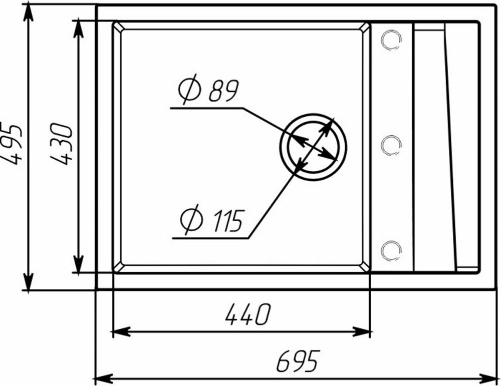 VALESO Гранітна мийка для кухні VALESO CASCADA 7050 матова Сафарі Коломыя - изображение 8