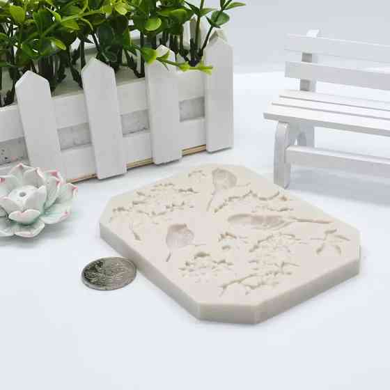 Молд силиконовый Птицы 117 на 90 мм серый Киев