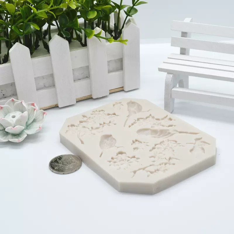 Молд силиконовый Птицы 117 на 90 мм серый Киев - изображение 5