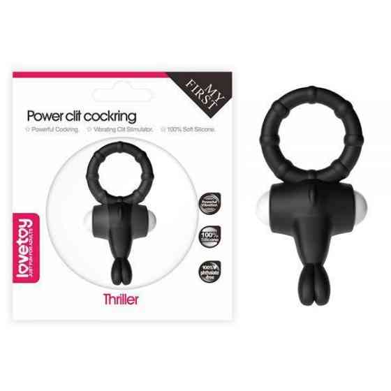 Эрекционное виброкольцо Power Clit Cockring, Black Sex Aura Киев
