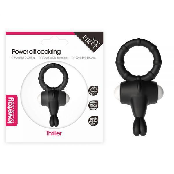 Эрекционное виброкольцо Power Clit Cockring, Black Sex Aura Киев - изображение 1