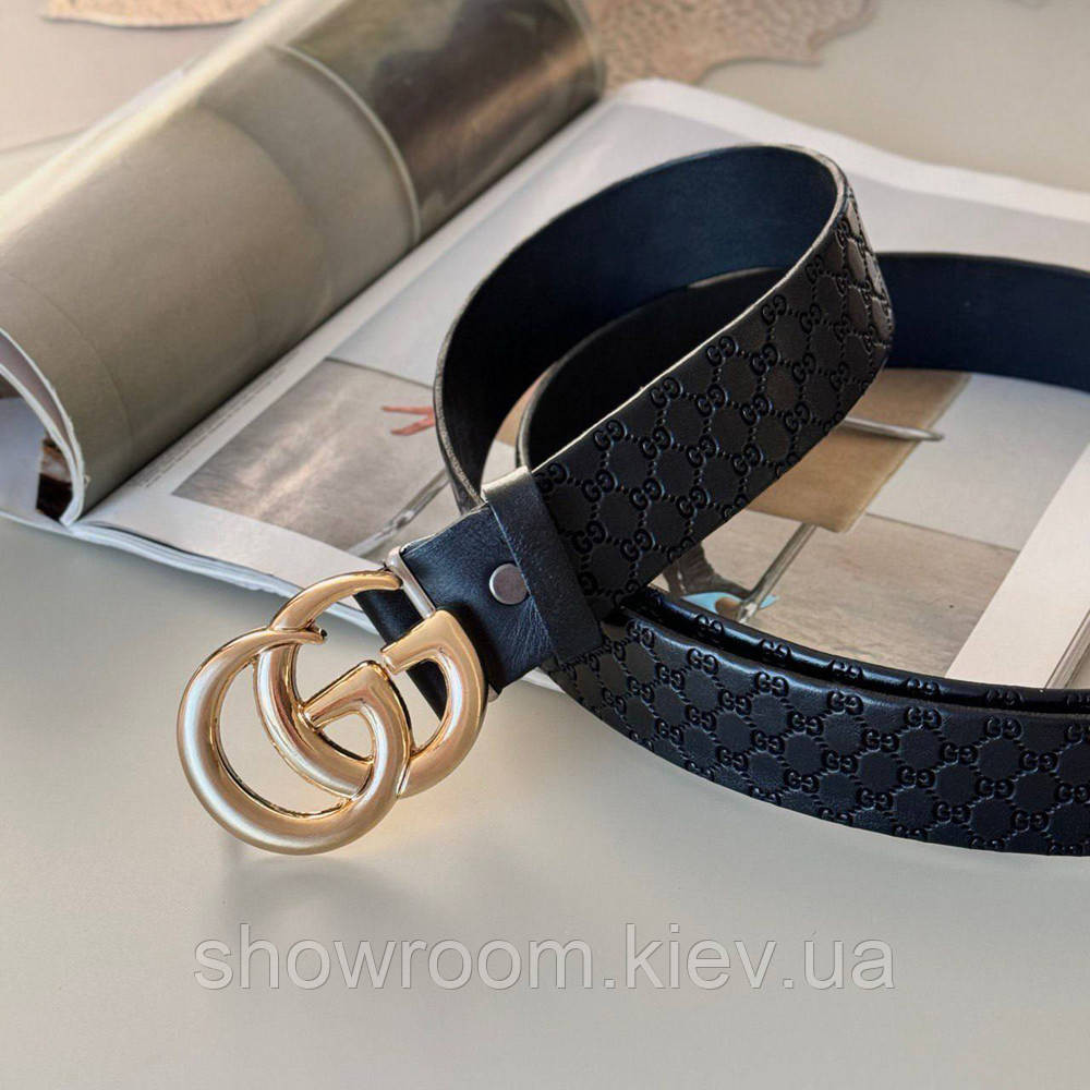 Стильний жіночий шкіряний ремінь (5003) gold Київ - фото 1