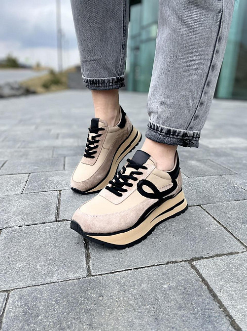 Phany Кросівки жіночі PHANY P0409147 капучіно (весна-осінь, шкіра+замша натуральна) (5003) Коломия - фото 8