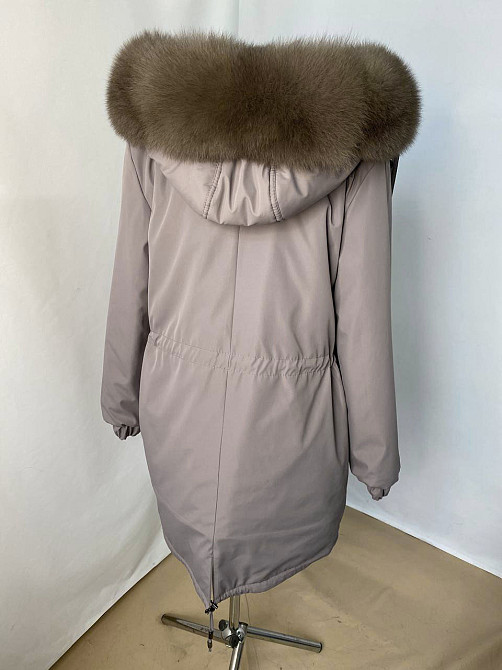 Парка женская натуральный мех песца под Соболь Мокко р52 75см Харьков - изображение 2