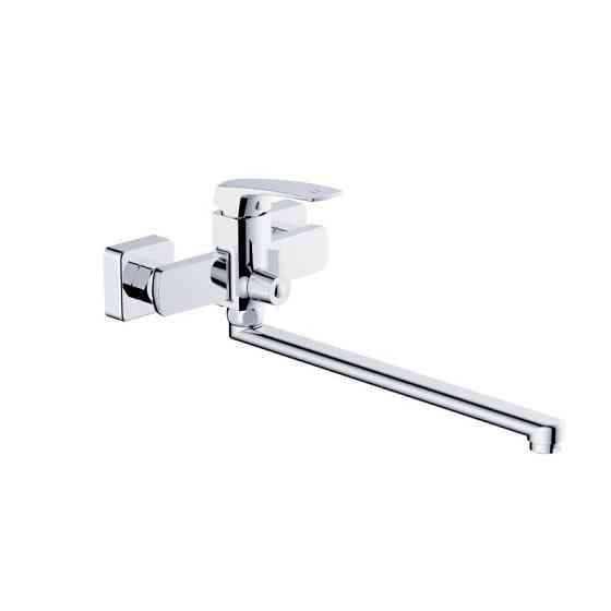 Смеситель для ванны Qtap Tern с длинным изливом и душевым гарнитуром QTTER260CRM47587 Chrome Киев