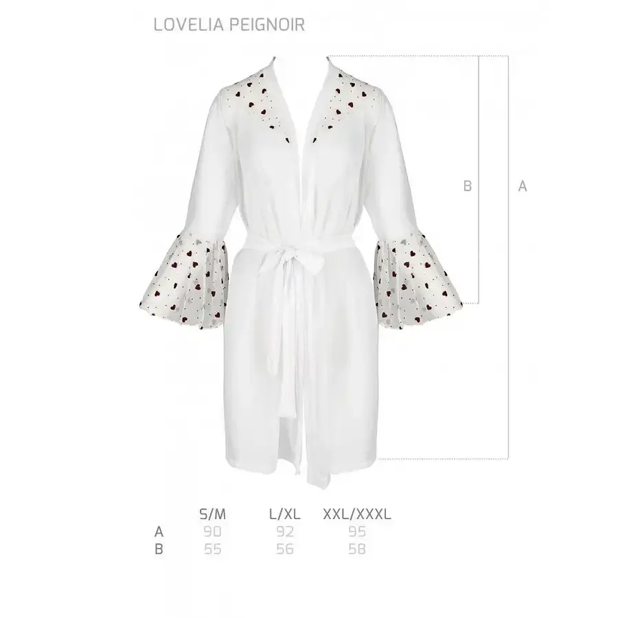 Повітряний пеньюар Passion LOVELIA PEIGNOIR L/XL, white Львів - фото 6
