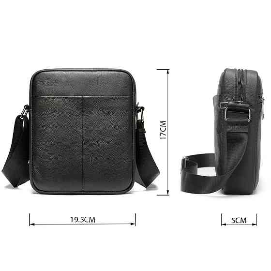 Легкая сумка-мессенджер, Мужска черная сумка, Мессенджер оригинал, Мужская уличная сумка через плечо OD-67 Ивано-Франковск