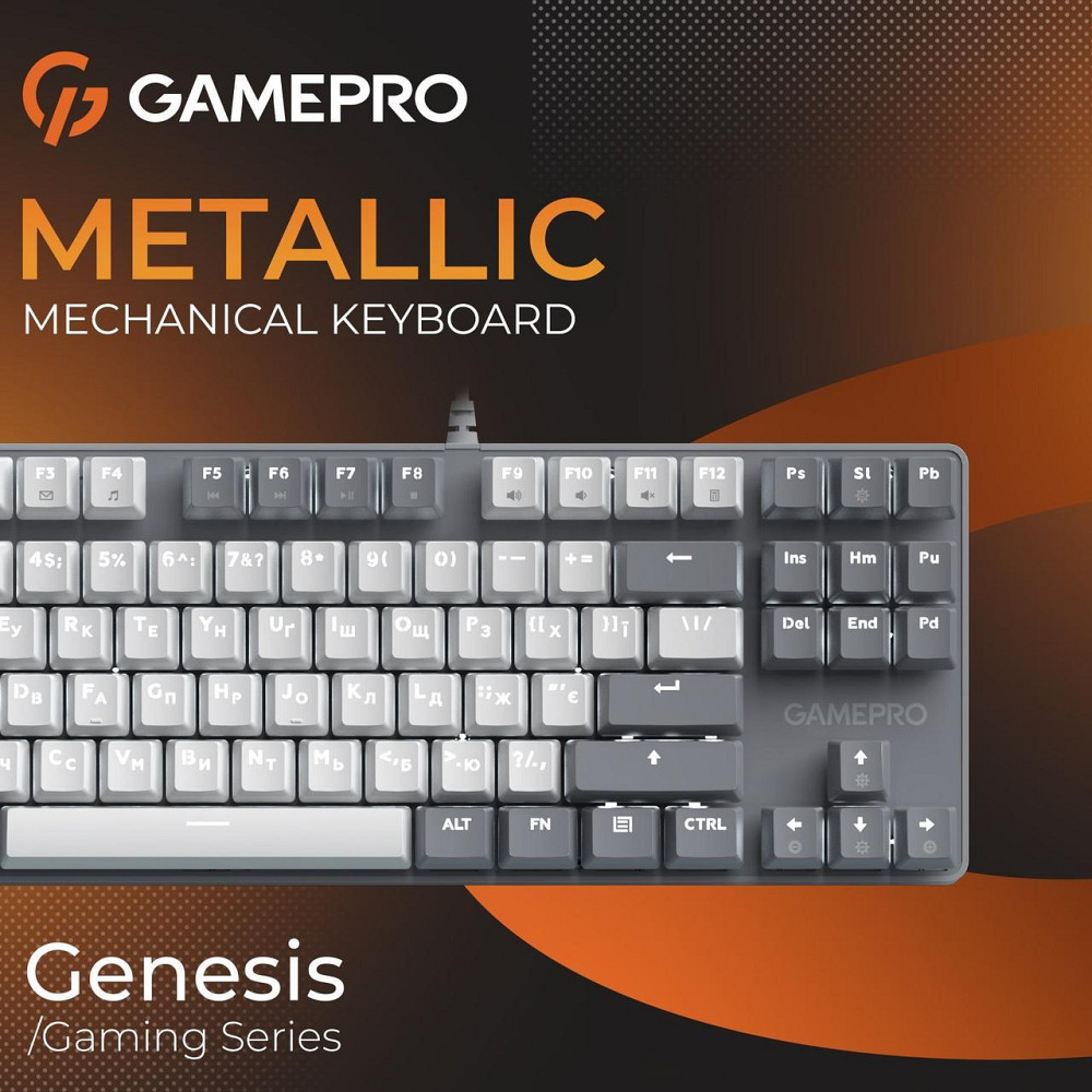 Клавиатура GamePro Genesis Metallic MK110G Outemu Red Swithes USB Gray ( 17405 ) Харків - фото 7