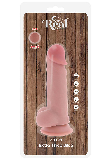 Фаллоимитатор с мошонкой Deluxe Dual Density Thick Dildo TPE 23 cm Sex Aura Киев - изображение 2