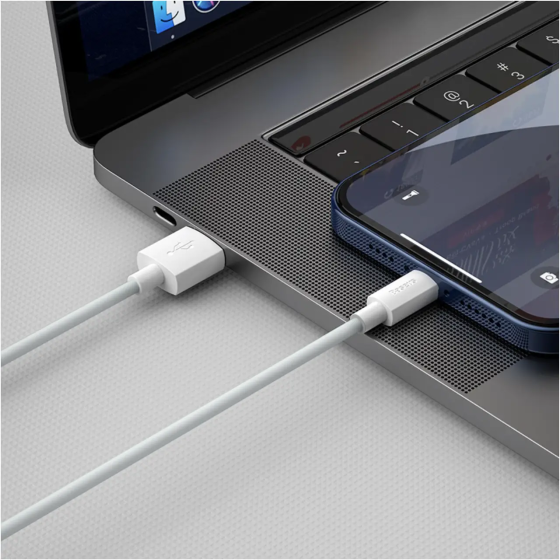 Кабель Baseus Simple Wisdom Data Cable Kit USB to iP 2.4A (2PCS / Set）1.5m White Одеса