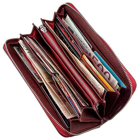 Універсальний жіночий клатч на блискавки ST Leather 18865 Червоний Київ