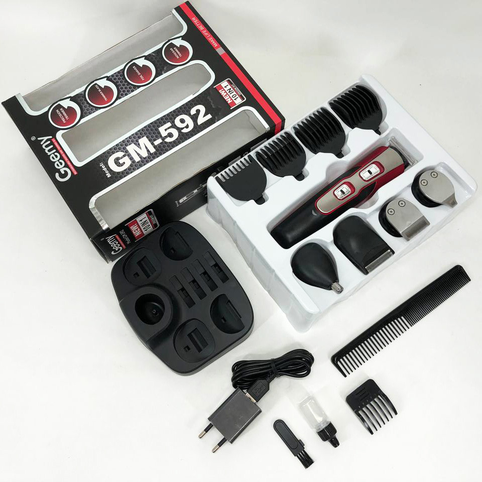 Машинка для стрижки волосся професійна GEMEI GM-592, Машинка для стрижки на акумуляторі EK-41 Львів - фото 8