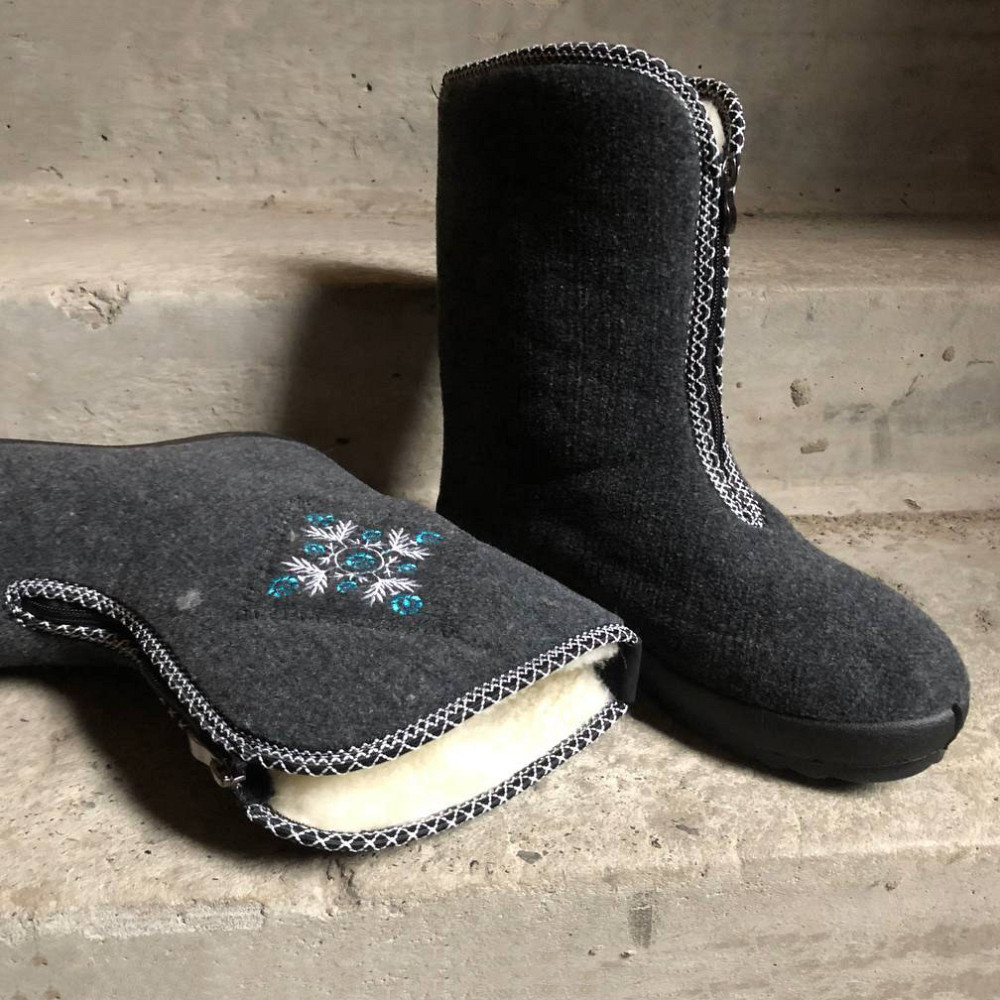 Жіночі пінкові калоші, Зимові дутики для жінок, Жіночі калоші піна на хутрі галоші теплі PE-55 Львів - фото 11