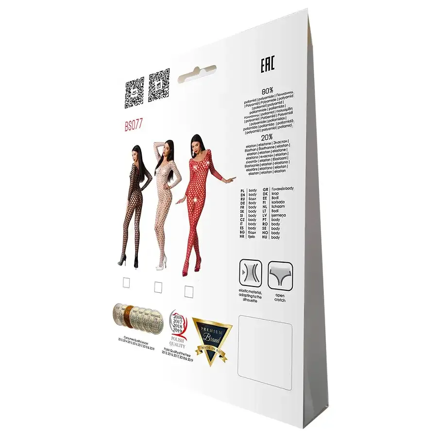 Бодістокінг з крупною сіткою Passion BS077 black Львів - фото 8