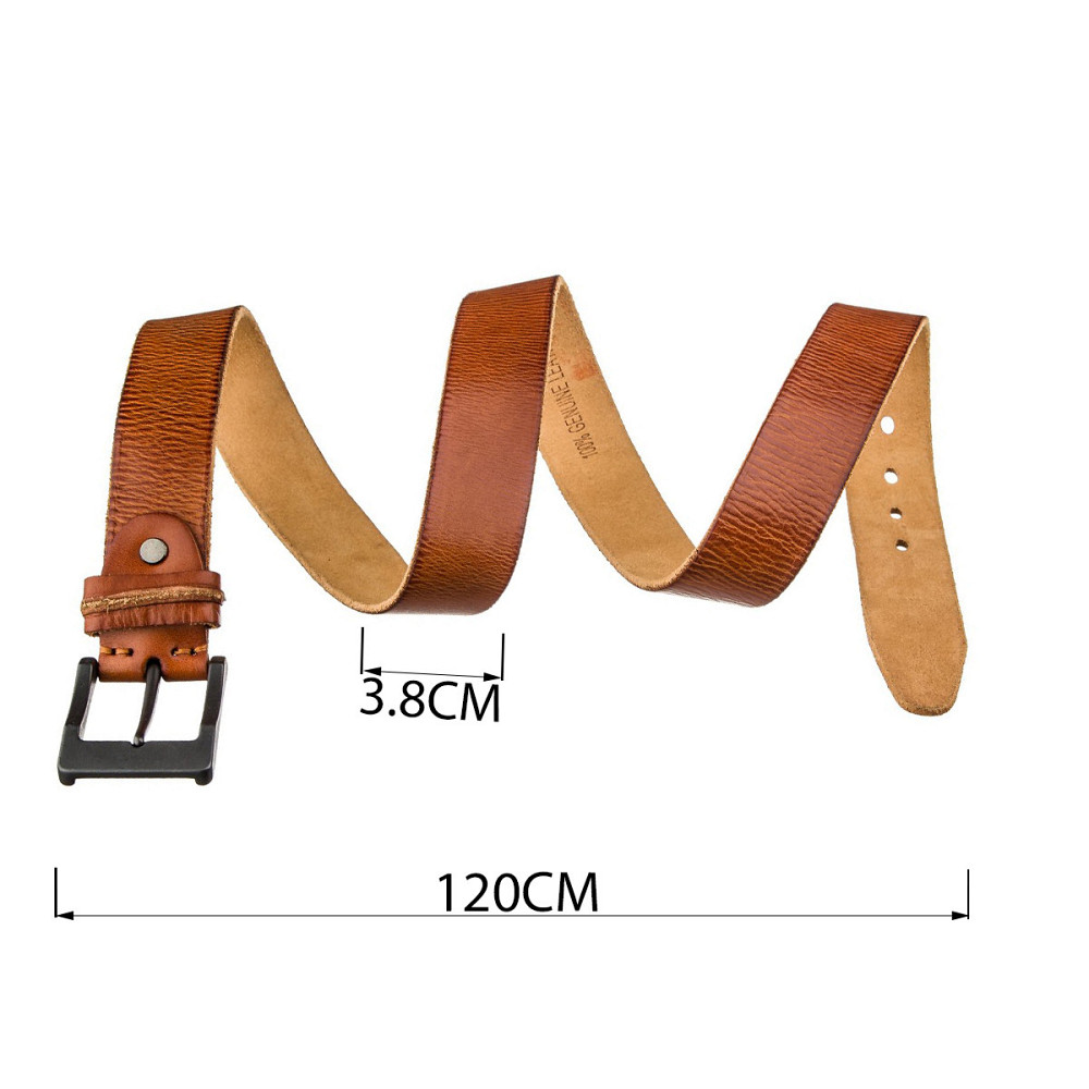 Ремень мужской Vintage 20071 Рыжий Киев - изображение 3