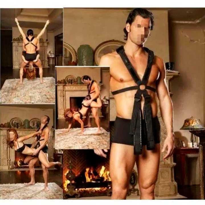 БДСМ гойдалка на плечі (бондаж для пікантних поз) - Чорний - Садо-мазо Вінниця - фото 6