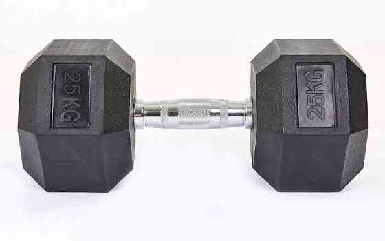 Гантель 25 кг цільна шестигранна гексагональна Zelart Київ