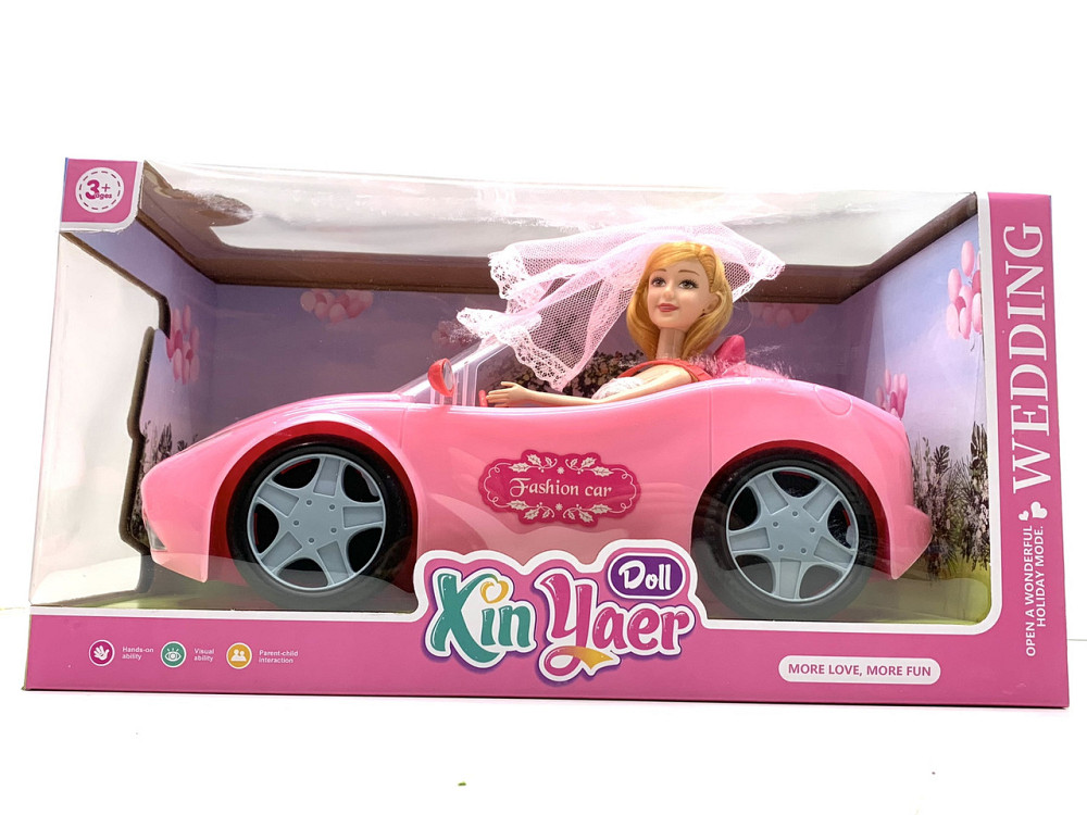 Лялька наречена 27см з машиною 33,5 см Вид 1 Рожевий (925-179-80-81) Чернігів - фото 1