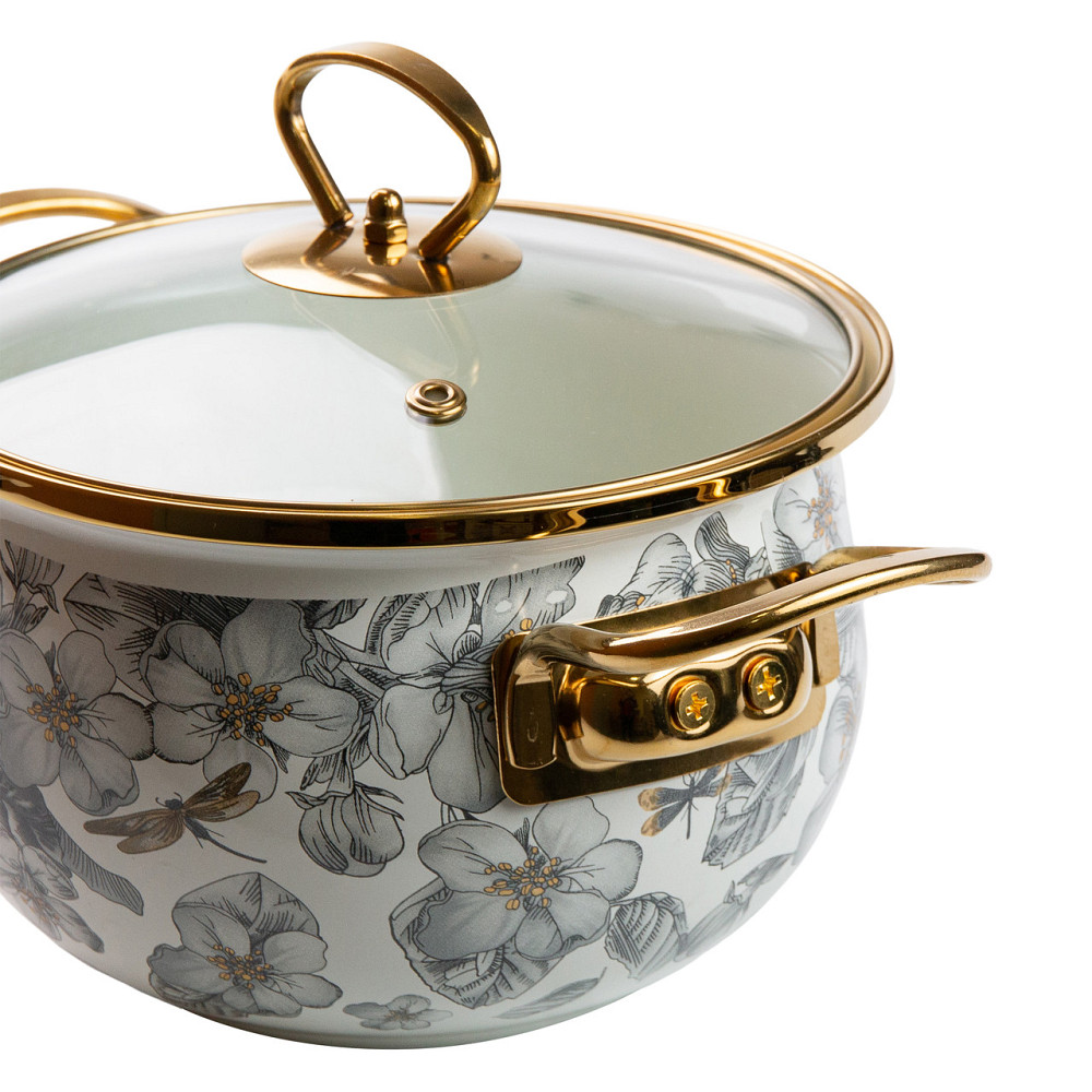 Емальована каструля об'ємом 2 літри для газових, електричних та індукційних плит HP-2-105 Коломия - фото 4