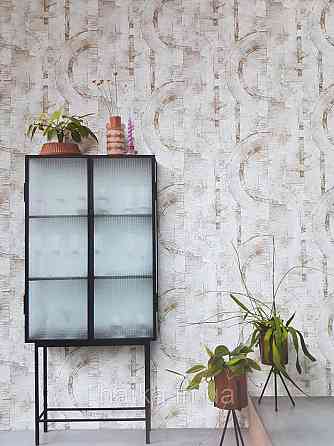 Шпалери метрові вінілові на флізелін Rasch Composition лофт геометрія абстракція напівкола мазки білі сірі Київ
