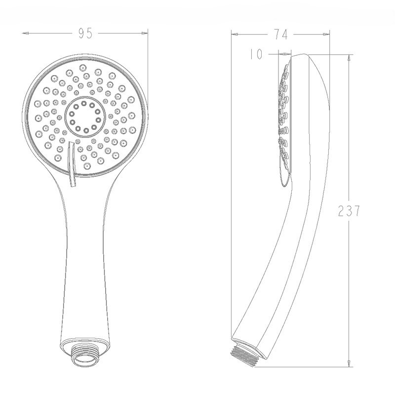 Лійка для душу Koer KP-0405-01 3 функції (Колір хром) (KR5409) Київ - фото 2