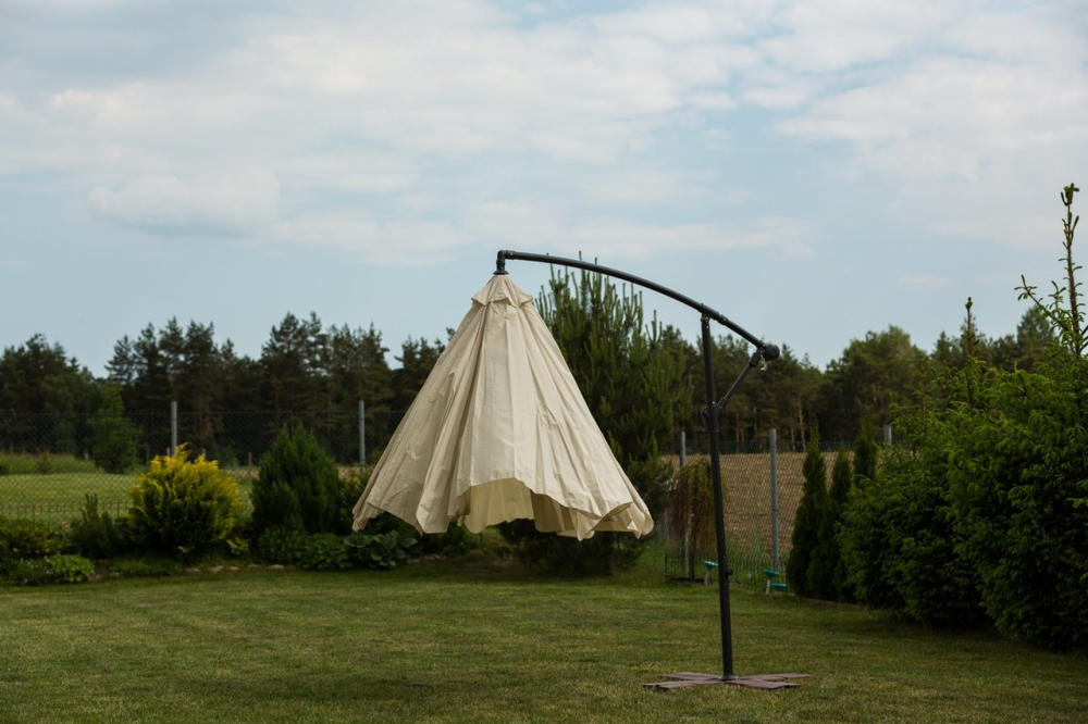 Садовый раскладной зонтик Funfit Garden (диаметр - 3 метра) с боковой стойкой, Белый Киев - изображение 7