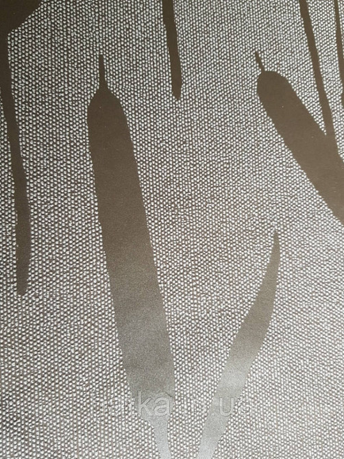 Шпалери вінілові на флізеліні Marburg 0.53х10 Giulia листя гілки очерет срібні на світло-сірому однотоні Київ - фото 3