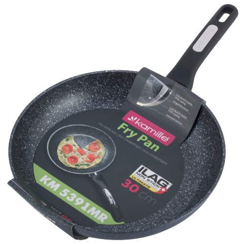 Сковорідка d30см алюміній а/п Black marble 5391MR KAMILLE Житомир - изображение 4