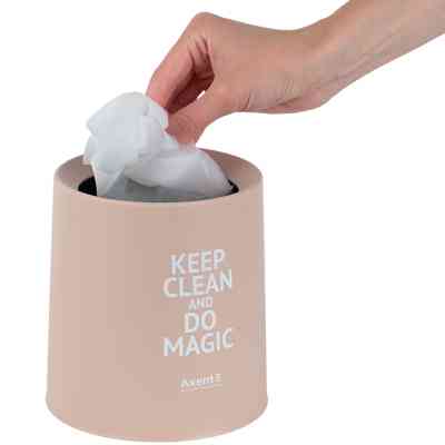 Кошик для паперів Axent Настільний контейнер для сміття, круглий, персиковий (2131-42-A) Вінниця