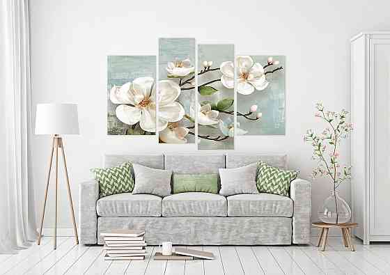 Модульна картина в спальню, вітальню Квіти Art-602_4 Київ