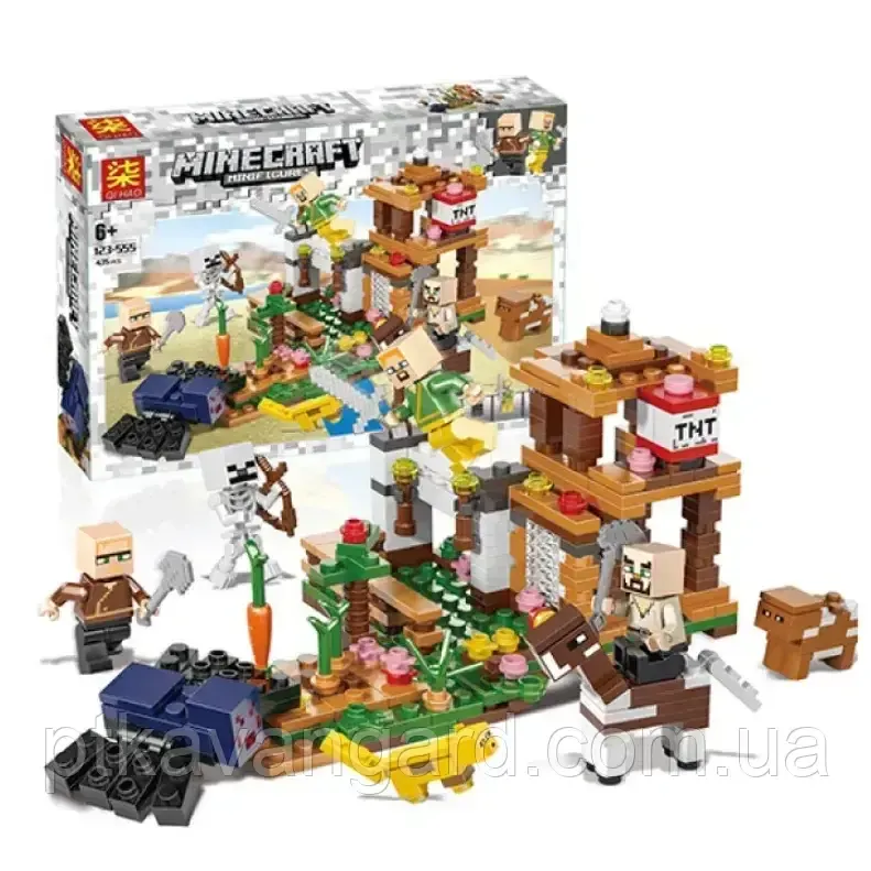 Конструктор блоковий Minecraft My World бій у фортеці 435 деталей 123-555 Хмельницький - фото 1