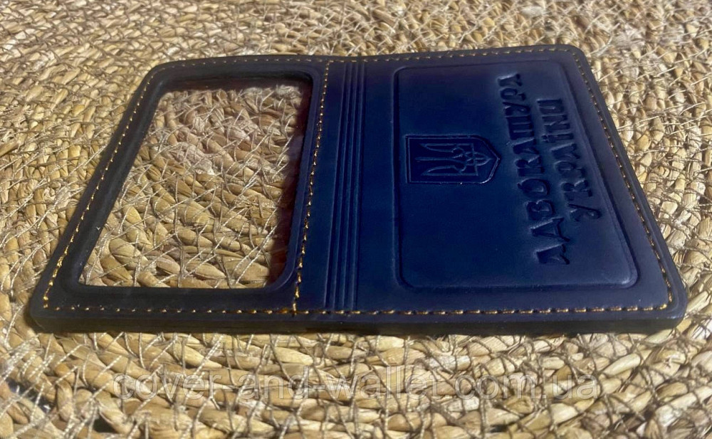 Обкладинка на посвідчення адвоката із вінтажної шкіри чорного кольору PS Leather Київ - фото 6