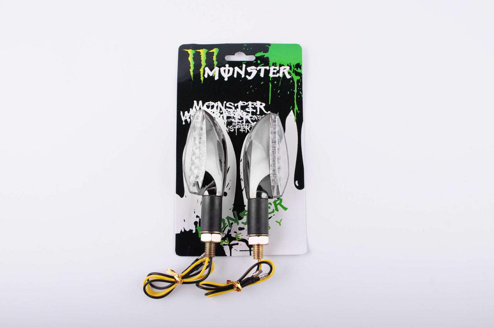 Повороти світлодіодні (пара) стрілоподібні (сріблясті, прозорі, 11 діодів) Мукачево - фото 1