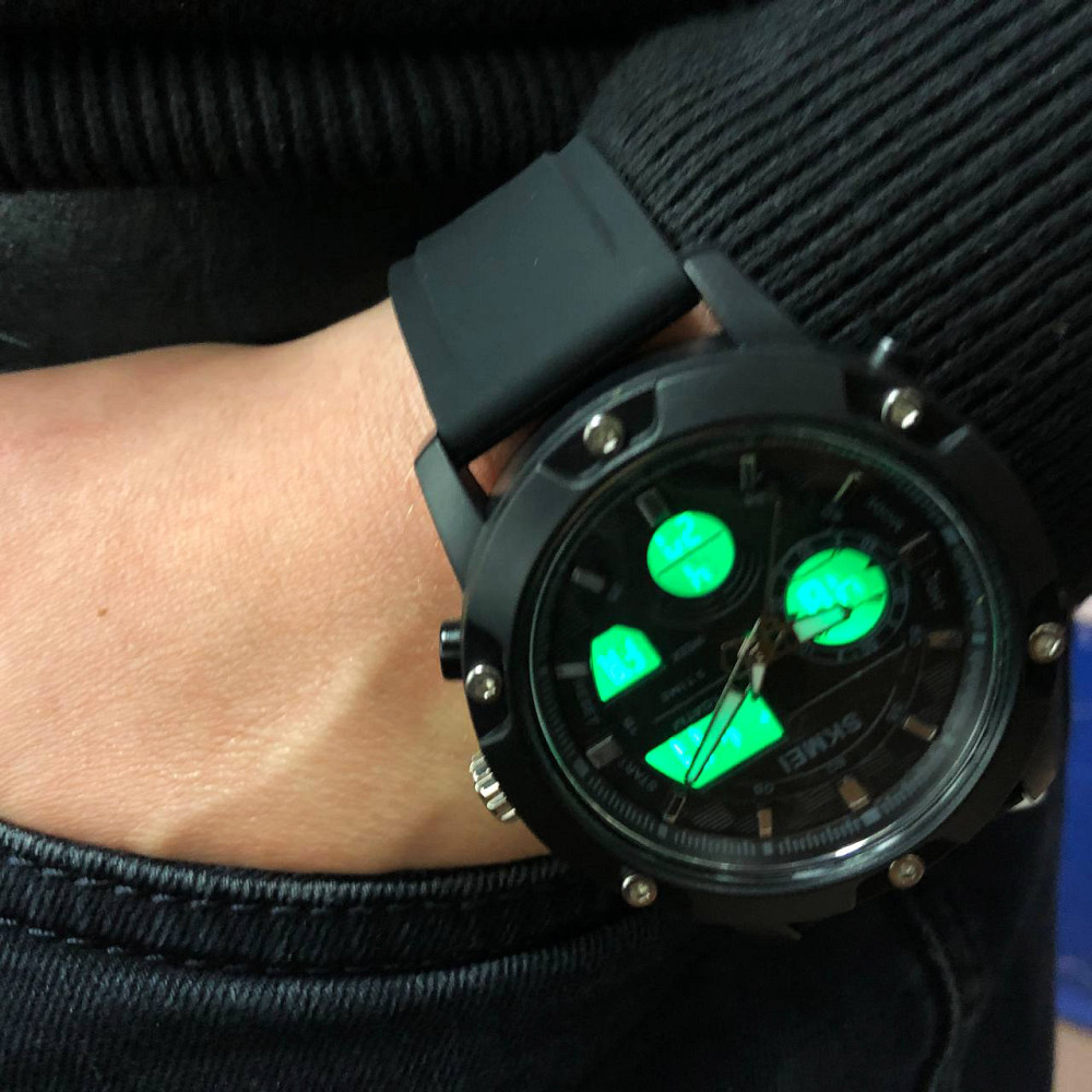 Водонепроницаемые часы с гарантией SKMEI 1757BKWT, Часы мужские спортивные с шагомером YR-35 Львов - изображение 8